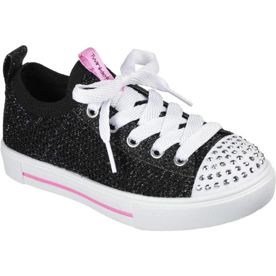 Skechers Girls' Twinkle Sparks-Knit Shines Sneakers (Glow-Lights) Size EU 32 Condition 9.5/10
