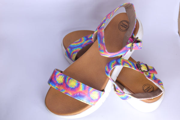 Wonder Nation Rainbow Sandals Girls Size EU 33.5 Condition 9.5/10