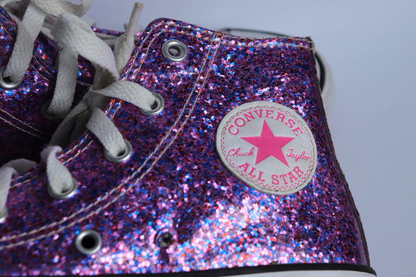 Converse All Star Chuck Taylor V2 Glitter Girls Size EU 32 Condition 9.5/10