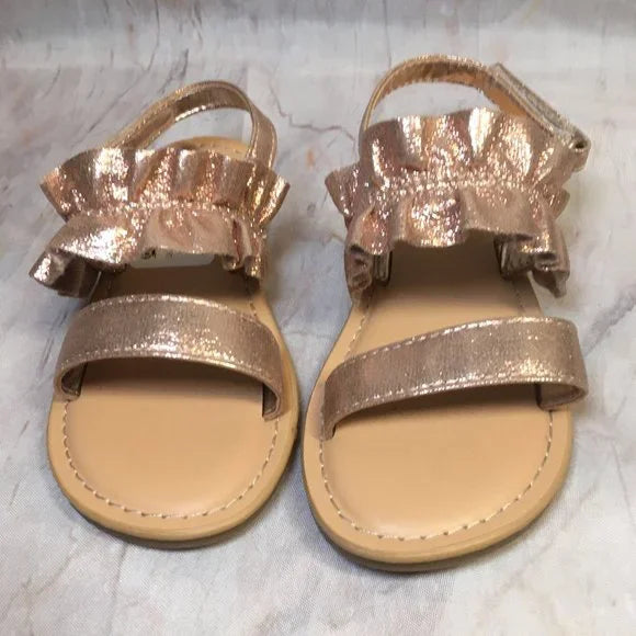 Cat & Jack Girls Bronze Dita Sandals Size EU 23 Condition 9.5/10